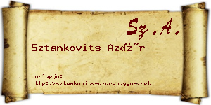 Sztankovits Azár névjegykártya